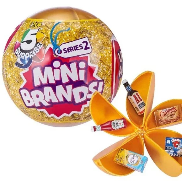 5 Surprise Mini Brands Series 2 Gold Balls qty 6 - Picture 2 of 2